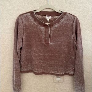 Self Esteem burn out crop top